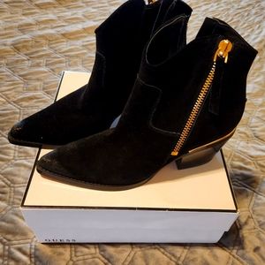 Suede Black Ankle Boots